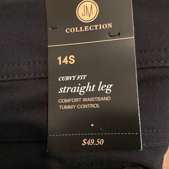 14 short black JM collection jeans curvy fit straight leg comfort waistband. - Picture 4 of 4